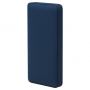 Внешний аккумулятор (powerbank) WeCharge Soft Touch, 10 000 mAH, Power Delivery (PD) 25.5W, со светящимся логотипом после гравировки, c цифровым дисплеем для контроля заряда, темно-синий