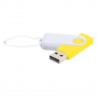 Флешка Designer To Go 2.0 USB, 16Gb, желтая с белым