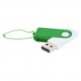 Флешка Designer To Go 2.0 USB, 16Gb, белая с зеленым