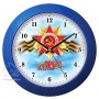 Часы круглые 305 мм, выпуклое стекло, синий корпус