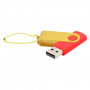 Флешка Designer To Go 2.0 USB, 16Gb, красная с желтым