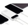 Внешний аккумулятор с дисплеем, 20000 mAh, белый