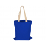 Сумка для шопинга Steady хлопковая с парусиновыми ручками, 260 г/м2, синяя