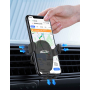 Автомобильное беспроводное (10W) зарядное устройство Clamp SOFTTOUCH с подсветкой логотипа