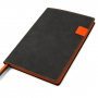 Ежедневник A5 недатированный Efemero в мягком переплёте, черно-оранжевый
