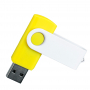 Флешка TWIST WHITE CLIP COLOR 3.0, жёлтая