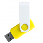 Флешка TWIST WHITE CLIP COLOR 3.0, жёлтая