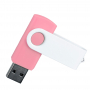Флешка TWIST WHITE CLIP COLOR 3.0, розовая