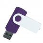 Флешка TWIST WHITE CLIP COLOR 3.0, фиолетовая