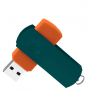 Флешка ELEGANCE COLOR 3.0, зелёная скоба
