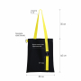 Шоппер Superbag black с ремувкой 4sb, черный с желтым