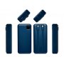 Внешний аккумулятор со встроенными кабелями Фрэйм Про, быстрая зарядка, 20000мач, темно-синий