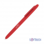 Ручка шариковая Vega, покрытие soft touch, красная