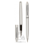 Роллер и шариковая ручка из набора Экзюпери, серебристые