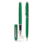 Роллер и шариковая ручка из набора Экзюпери, зеленый