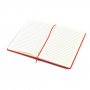 Блокнот Monte с линованными страницами, A5, красный, открытый