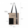 Шоппер Superbag Color, бежевый с чёрным