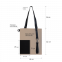 Шоппер Superbag Color, бежевый с чёрным