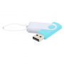 Флешка Designer To Go 2.0 USB, 16Gb, бирюзовая с белым