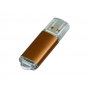 USB-флешка с прозрачным колпачком, коричневая