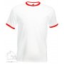 Футболка Ringer T, мужская, белая с красным