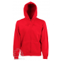 Толстовка Zip Through Hooded Sweat, мужская, Fruit of the Loom, США, красная