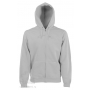 Толстовка Zip Through Hooded Sweat, мужская, Fruit of the Loom, США, светло-серая