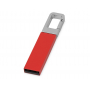 USB-флешка на 16 Гб Hook с карабином, красная