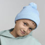 Шапка вязаная детская с помпоном KID WIND-S, светло-голубая