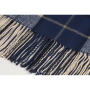 Плед акриловый Tartan, синий, бахрома
