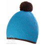 Шапка Hit, бирюзовая с коричневым
