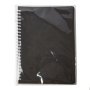 Блокнот на двойной пружине HELIX, черный с белым
