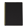 Блокнот на двойной пружине HELIX, черный с желтым