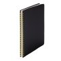 Блокнот на двойной пружине HELIX, черный с желтым