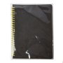 Блокнот на двойной пружине HELIX, черный с желтым