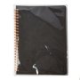 Блокнот на двойной пружине HELIX, черный с оранжевым