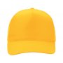 Бейсболка Poly, ярко-желтая, вид спереди