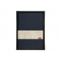 Ежедневник недатированный Boston с серым обрезом, темно-синий