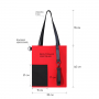 Шоппер Superbag Color, красный с чёрным