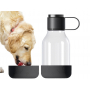 Бутылка для воды 2-в-1 DOG BOWL BOTTLE, 1500 мл, чёрная
