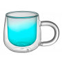 Кружка с двойными стенками и градиентом Fog, бирюзовая