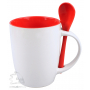 Кружка с ложкой Авеленго, красная