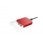 USB хаб Mini iLO Hub, красный, вид сбоку