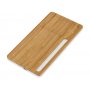 Беспроводное зарядное устройство-органайзер из бамбука Timber, коричневое, вид сверху
