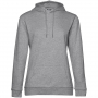 Толстовка с капюшоном Hoodie, женская, серый меланж
