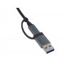 USB-хаб Link с коннектором 2-в-1 USB-C и USB-A, 2.0/3.0, серый