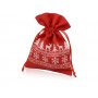 Мешочек подарочный новогодний, средний, красный