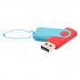 Флешка Designer To Go 2.0 USB 16Gb, красная с бирюзовым
