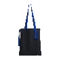 Шоппер Superbag black с ремувкой 4sb, чёрный с синим