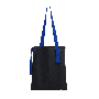 Шоппер Superbag black с ремувкой 4sb, чёрный с синим